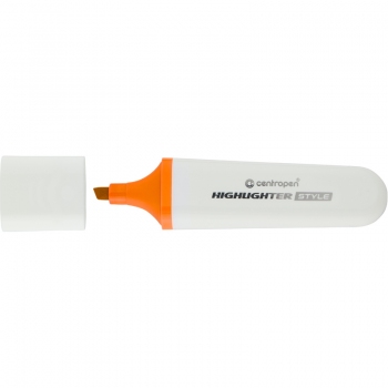 Маркер текстовий 1-4,6 мм клиновидний письмовий вузол Centropen Highlighter Style 6252/52 помаранчевий