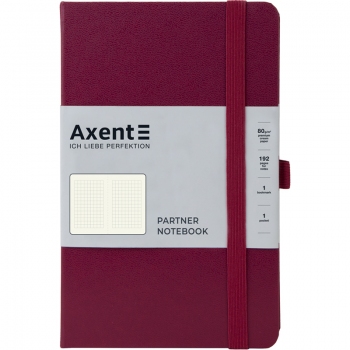 Записна книжка Partner А5-(125х195мм) на 96 арк. кремовий блок в клітинку Axent 8201-46-A винна