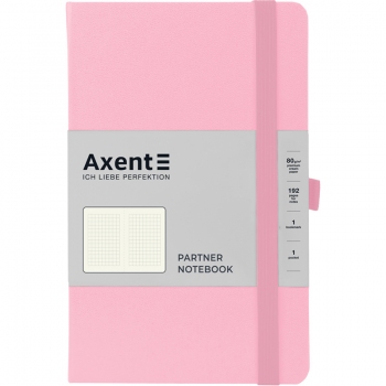 Записна книжка Partner А5-(125х195мм) на 96 арк. кремовий блок в клітинку Axent 8201-49-A світло-рожева
