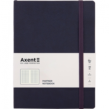 Записна книжка Partner Soft L 190х250мм на 96 арк. кремовий блок в клітинку Axent 8615-02-a синя