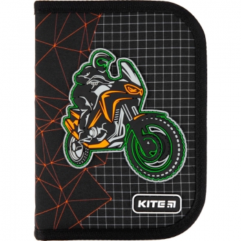 Пенал без наповнення Kite Education Motocross K21-622-2, 1 відділення, 2 відворота