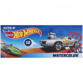 Фарби акварельні  12 кольорів в картонній упаковці Hot Wheels Kite hw21-041