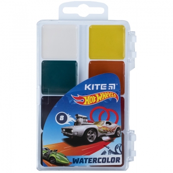 Краски акварельные 8 цветов в пластиковой упаковке Hot Wheels Kite hw21-065
