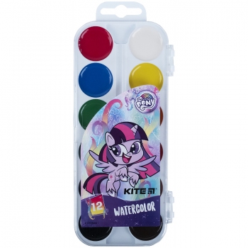 Краски акварельные 12 цветов в пластиковой упаковке Little Pony Kite lp21-061