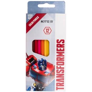 Карандаши цветные 12 цветов серия Transformers Kite tf21-051