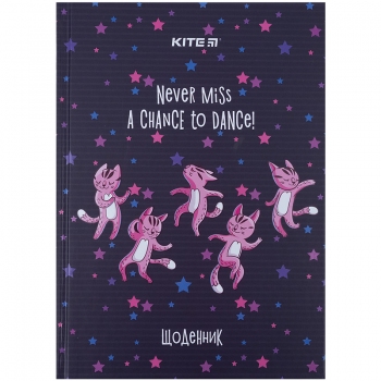 Щоденник шкільний KITE k21-262-5 тверда палітурка, Dancing cats
