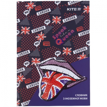 Словарь для записи иностранных слов А5 в картонной обложке, 60 листов Flag Kite k21-407-1