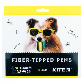 Фломастери 18 кольорів Dogs Kite k22-448