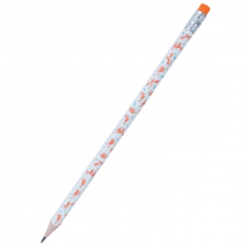 Олівець графітний з ластиком Axent Foxes 9009-A, НВ Axent 9009/36-06-a
