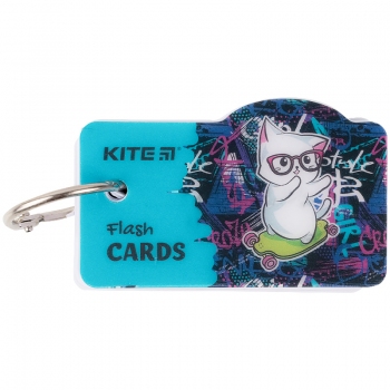 Карточки для запису іноземних слів, 80 арк. Cat skate Kite k21-358-2