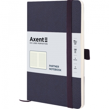 Записная книга Partner Soft Skin А5-(125х195мм) на 96 листов кремовый блок в клетку Axent 8616-02-a синяя