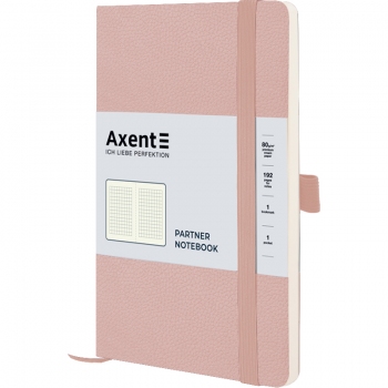 Записная книга Partner Soft Skin А5-(125х195мм) на 96 листов кремовый блок в клетку Axent 8616-24-a пудровая