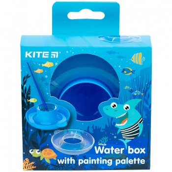Стакан для рисования с палитрой, синий Kite k21-359