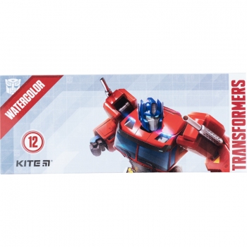 Краски акварельные 12 цветов в картонной упаковке Transformers Kite tf22-041