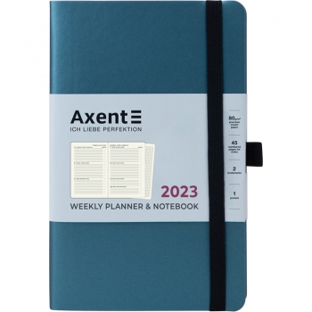 Щотижневик 2023 Partner Soft, 125*195, Axent 8506-23-14-a синій металік