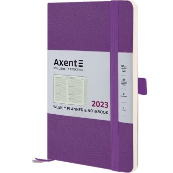 Щотижневик 2023 Partner Soft Skin,125*195, Axent 8509-23-11-a фіолетовий