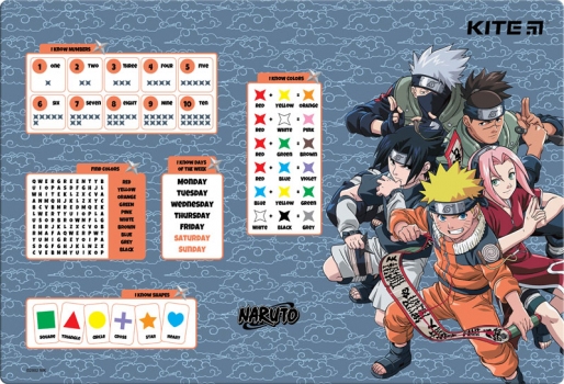 Підложка настільна для писання 42,5 x 29 см Naruto Kite nr23-207
