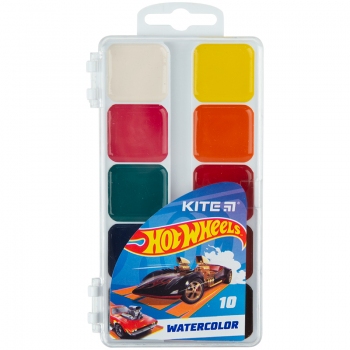 Фарби акварельні 10 кольорів в пластиковій упаковці Hot Wheels Kite hw23-060