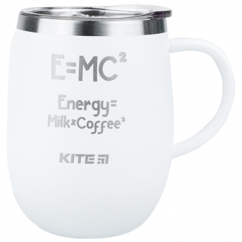 Термокружка 360 мл, Kite k22-378-03-2 біла Energy Milk Coffee