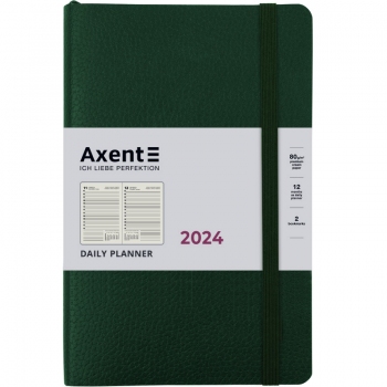 Щоденник 2024 Partner Soft Skin, 145*210, AXENT 8810-24-23-a темно-зелений