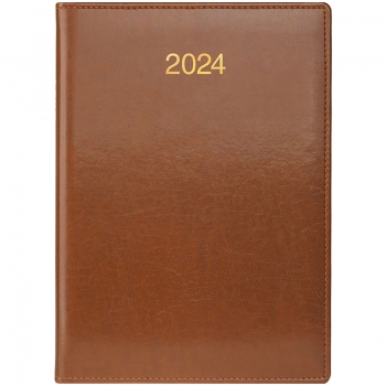 Щоденник 2024 Стандарт Soft BRUNNEN 73-795 36 704 золоте тиснення  коричневий