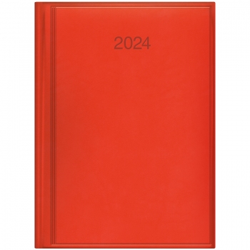 Щоденник 2024 Стандарт Torino BRUNNEN 73-795 38 244 сліпе тиснення  яскраво-червоний