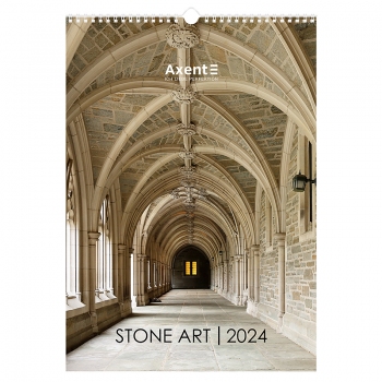 Календар настінний на пружині А3 2024 рік Stone Art Axent 8804-24-3-a