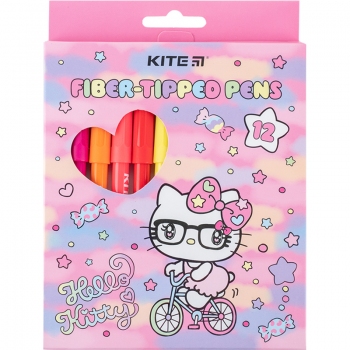 Фломастери 12 кольорів в картонній упаковці Hello Kitty Kite hk24-447