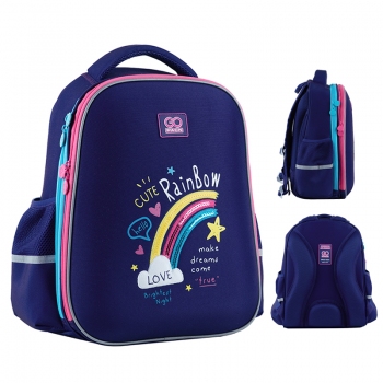 Рюкзак  Education напівкаркасний Cute Rainbow GoPack go24-165m-1