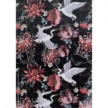 Записна книжка А4, 96 арк. в клітинку в твердій  обкладинці Birds&Flowers-2 Axent 8422-569-a