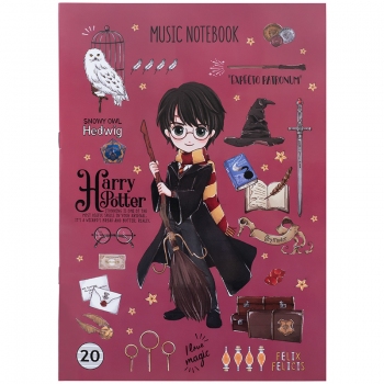 Зошит для нот А4, 20 л, Harry Potter Kite hp24-404