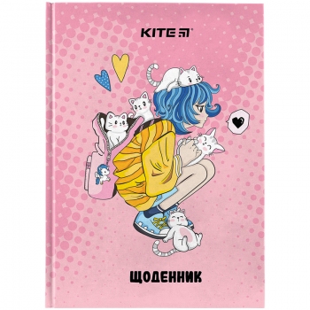 Щоденник шкільний, тверда обкладинка, Kite k24-262-1 Cats