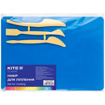 Комплект для ліпки (синя дощечка 180х250 мм + 3 стека) Classic Kite k-1140-02