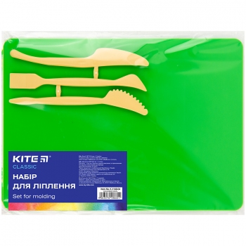 Комплект для ліпки (зелена дощечка 180х250 мм + 3 стека) Classic Kite k-1140-04
