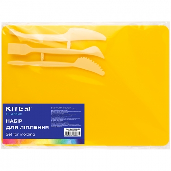 Комплект для ліпки (жовта дощечка 180х250 мм + 3 стека) Classic Kite k-1140-08