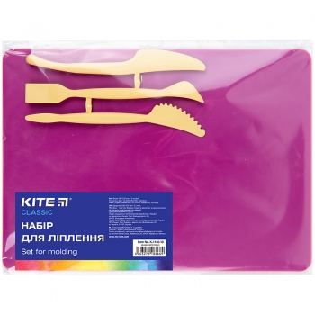 Комплект для ліпки (рожева дощечка 180х250 мм + 3 стека)Classic Kite k-1140-10