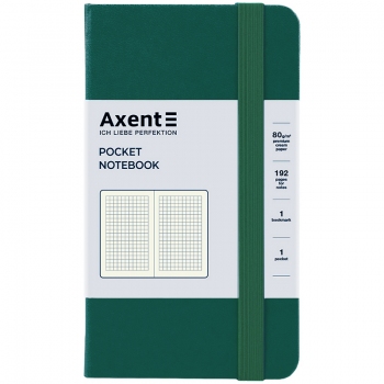 Записна книжка Partner А6-(95х140мм) на 96 арк. кремовий блок в клітинку Axent 8301-61-a зелений ліс