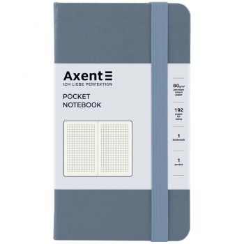 Записна книжка Partner А6-(95х140мм) на 96 арк. кремовий блок в клітинку Axent 8301-62-a сірий