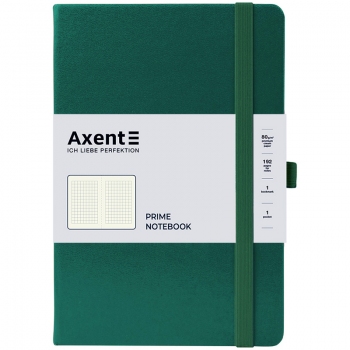 Записна книжка Partner Prime А5 (145х210) на 96 арк. клітинка, кремовий блок Axent 8305-61-a зелений ліс