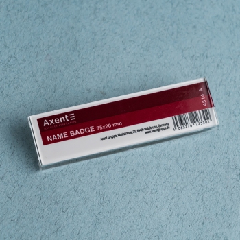 Бейдж акриловий на шпильці 75х20мм Axent 4514-a