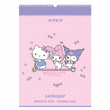 Календар-планер настінний на 2024-2025 роки Hello Kitty Kite hk24-440