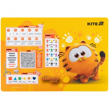 Підложка поліпропіленова настільна для писання, 42,5x29см, PP Garfield Kite gf25-207
