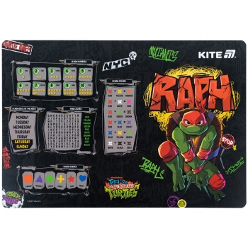 Підложка поліпропіленова настільна для писання, 42,5x29см, PP Ninjia Turtles Kite nt25-207