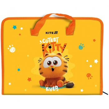 Папка-портфель на блискавці з ручками на одне відділення A4, Garfield Kite gf25-202