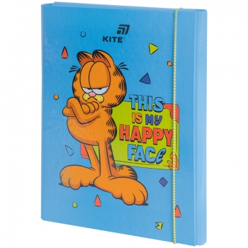 Папка для праці на гумках формат А4+, Garfield Kite gf25-213