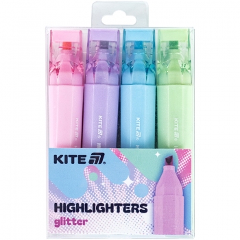 Маркер Highlighter Creative Glitter комплект з 4 кольорів Kite k24-1146-4