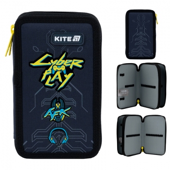 Пенал на блискавці без наповнення на два відділення Cyber Kite k25-623-4