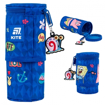 Пенал на блискавці без наповнення на одне відділення SpongeBob SquarePants Kite sb25-684