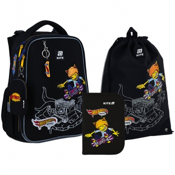 Набір рюкзак + пенал + сумка для взуття Hot Wheels Kite set_hw25-531m