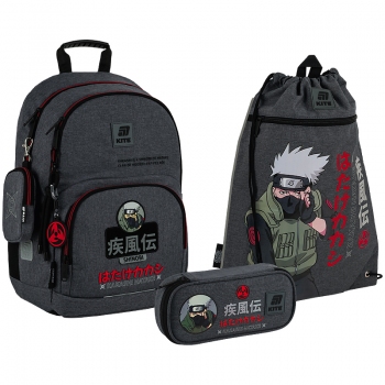 Набір рюкзак + пенал + сумка для взуття Naruto Kite set_nr25-585m-1